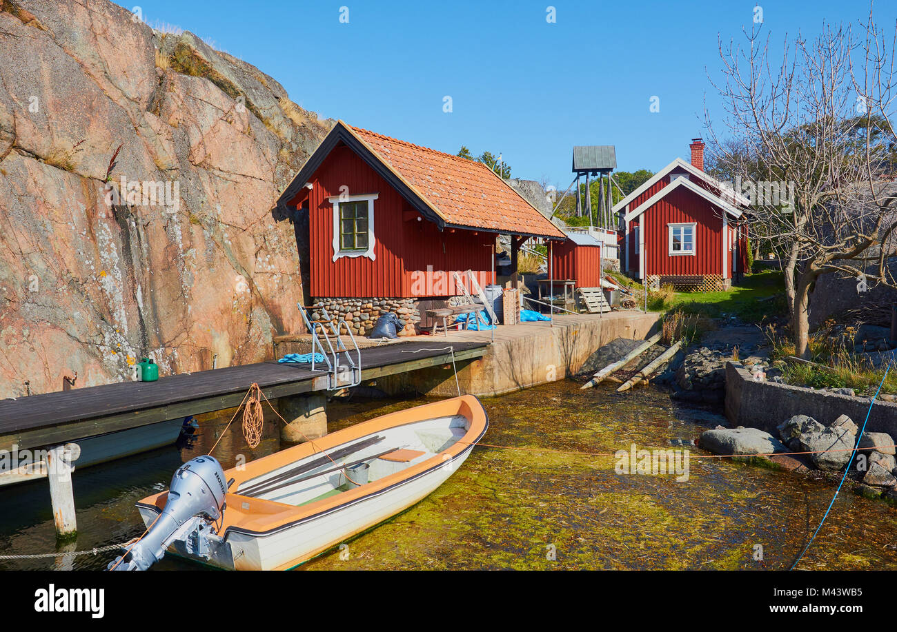 Ostseeküste Gemeinschaft auf der Insel Oja (landsort), der südlichste Punkt in den Stockholmer Schären, Schweden, Skandinavien Stockfoto