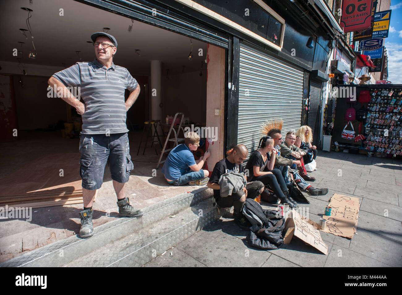 London, Vereinigtes Königreich. Punk, Camden Town. Stockfoto