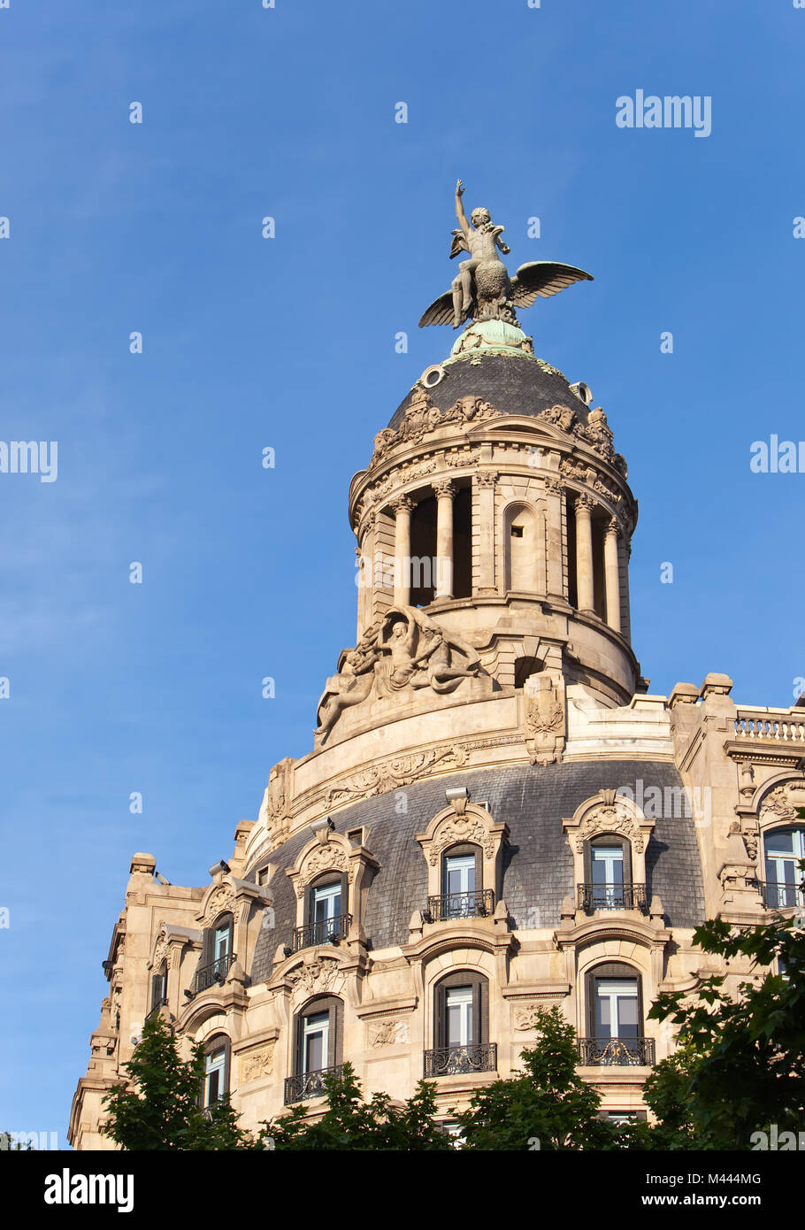 Spanien. Barcelona. Alte Gebäude in Passage de Gràcia. Stockfoto