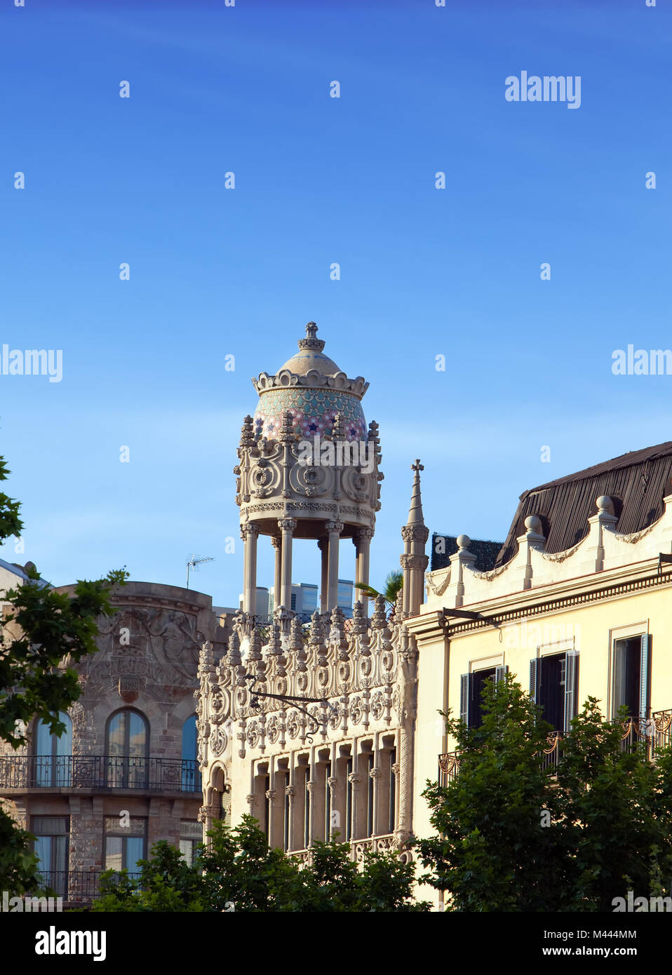 Casa Lleo Morera - das alte Gebäude in Barcelona Stockfoto