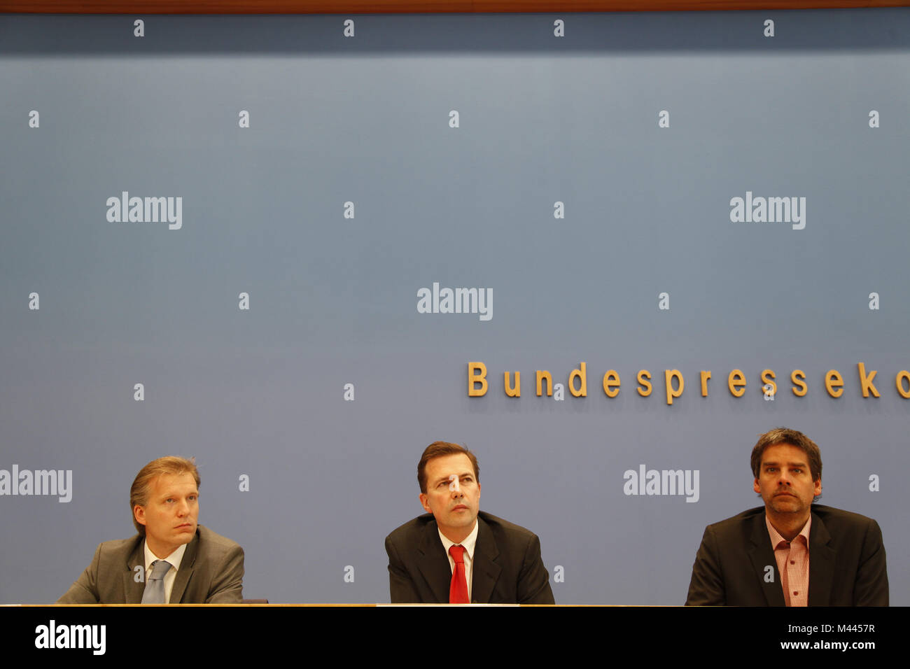 Regierung Pressekonferenz vom 10 Ouktober 2013. Stockfoto