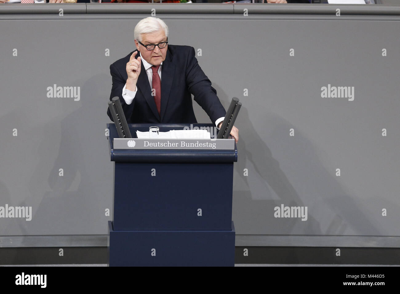 Der deutsche Außenminister, SPEECHS an deutschen Parlament Stockfoto