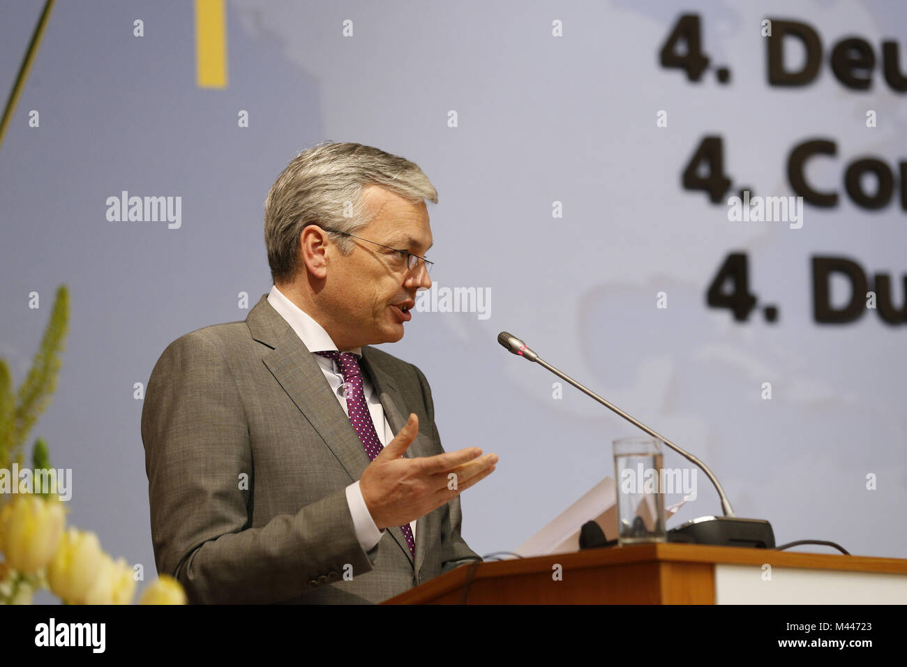 Deutsch-belgischen Konferenz im Auswärtigen Amt in Berlin. Stockfoto