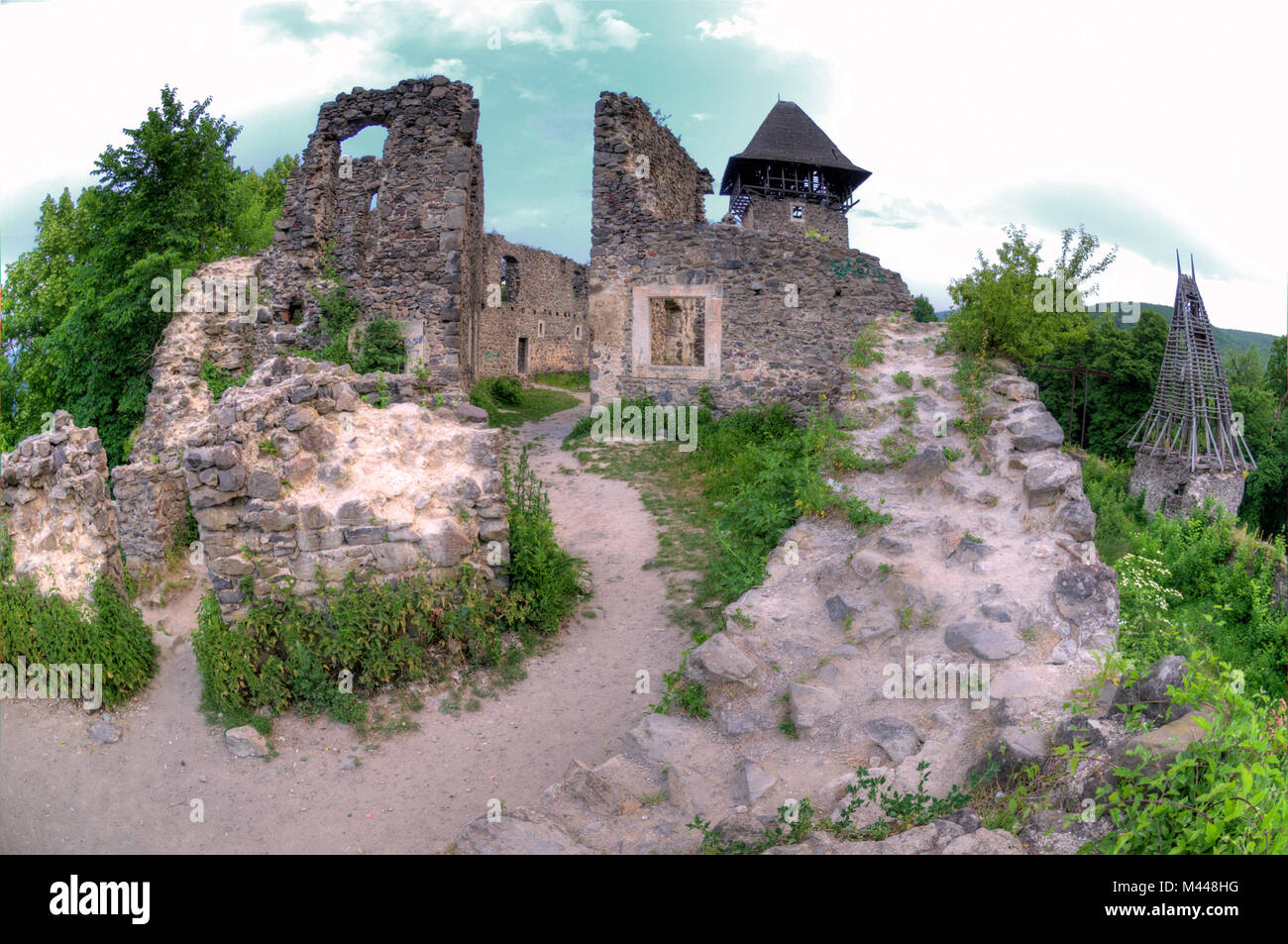 Schloss im Dorf Nevicke in Transkarpatien Stockfoto