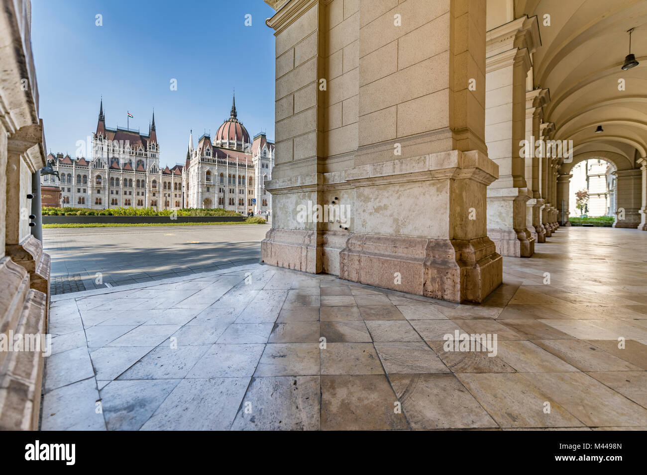 Kreuzgewölbe im Parlament, Budapest, Ungarn Stockfoto