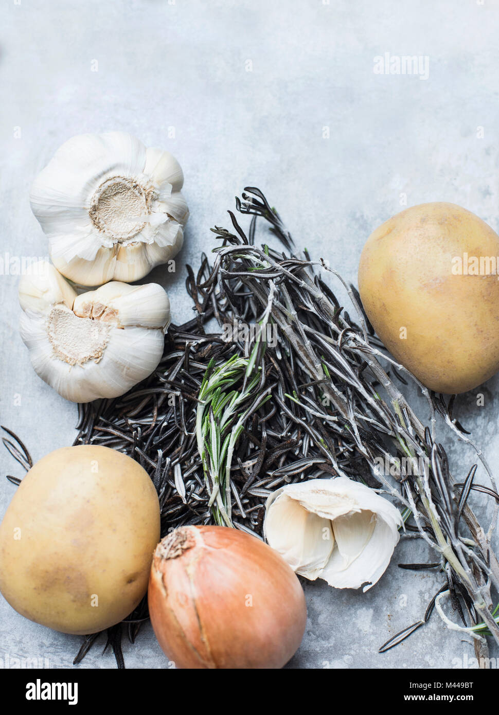 Gemüse mit Rosmarin Stockfoto