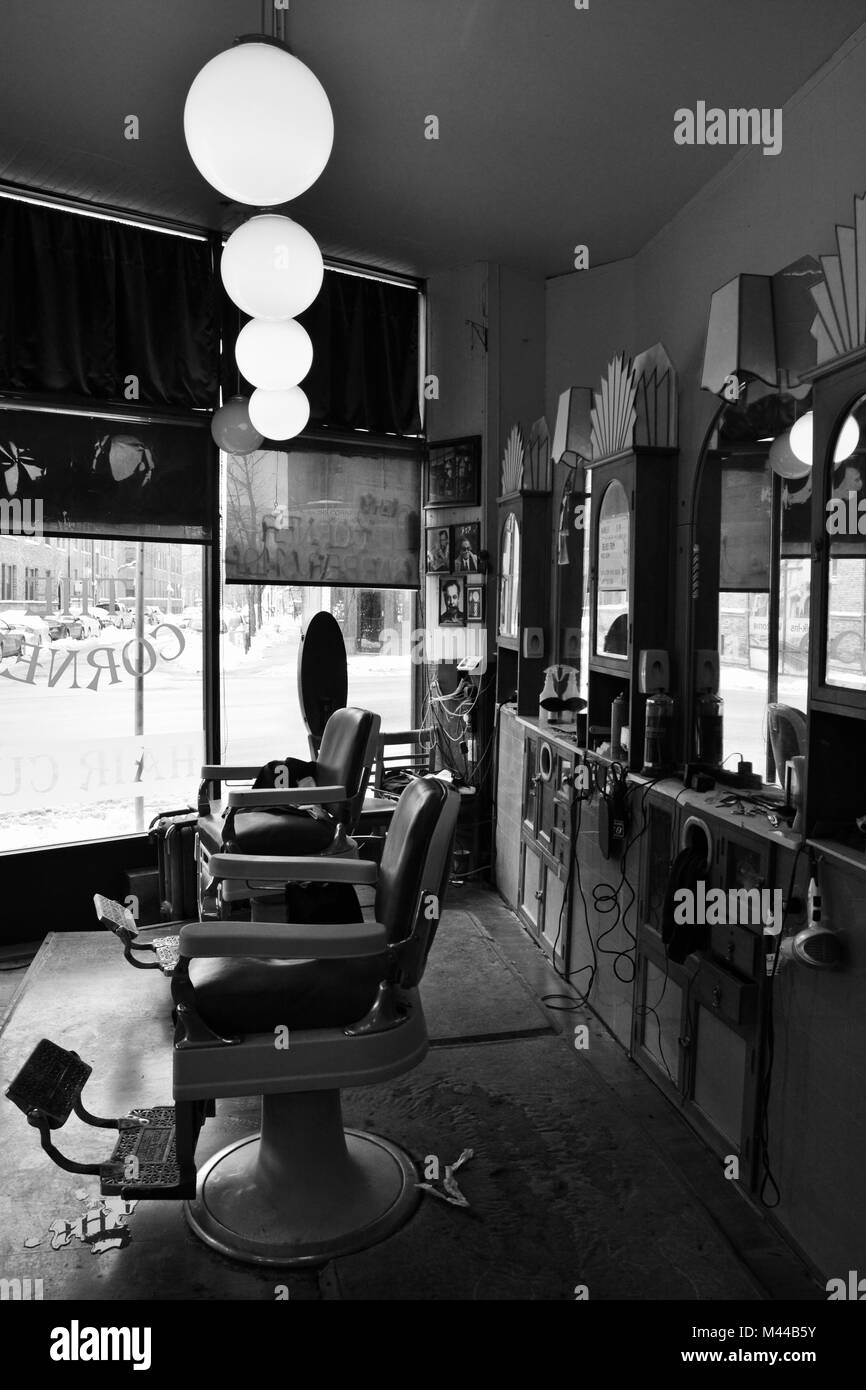 Ein Ruhiger Morgen In Der Ecke Friseur Auf Der Nordseite Von