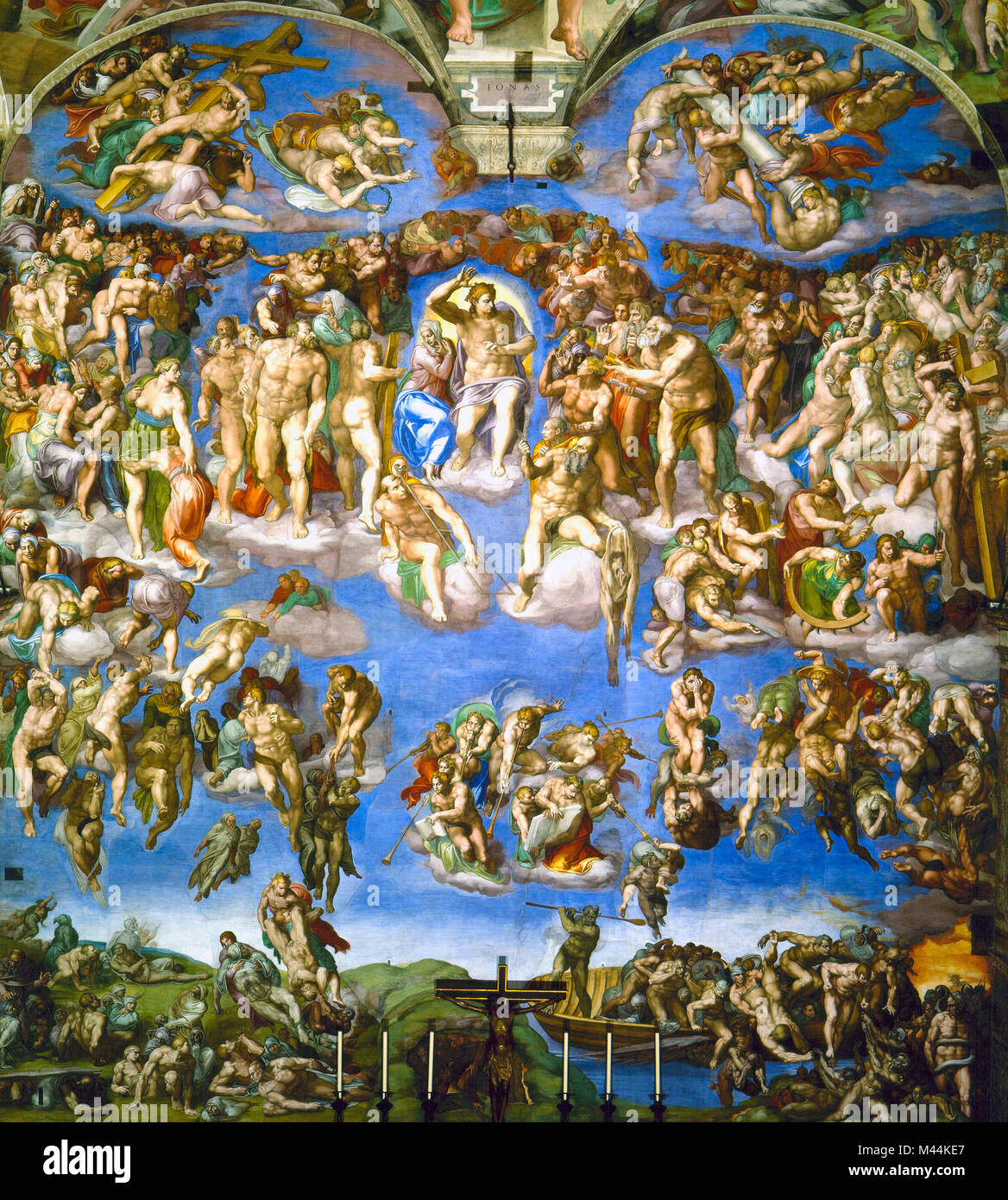 Das Letzte Gericht (1534-1541), von Michelangelo Stockfoto