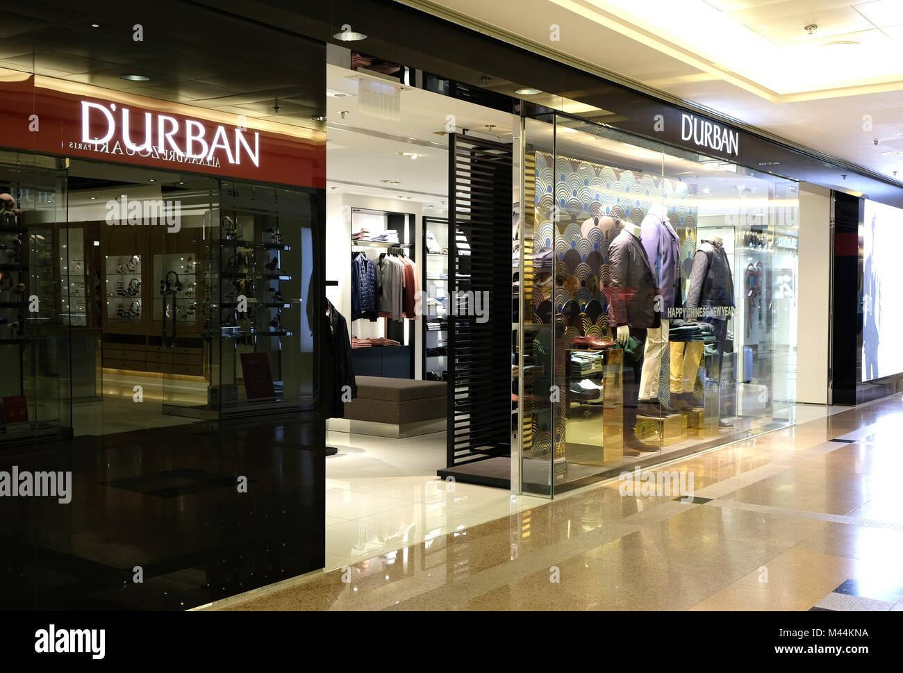 Hongkong - Februar 4, 2018: Durban shop in HK. D'URBAN-A Menswear Marke für Metropolitan Männer, die raffinierte schätzen Dressing in anspruchsvollen simp Stockfoto