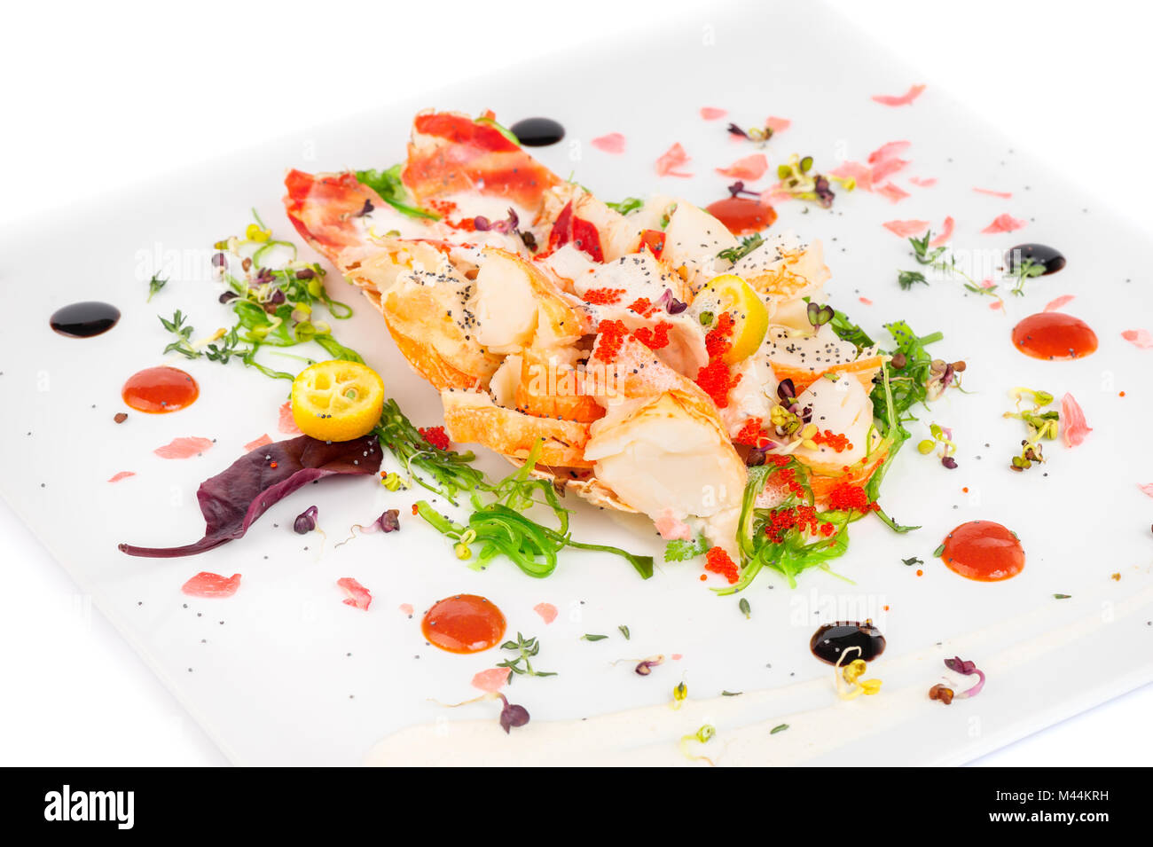 Hummersalat im japanischen Stil Stockfoto