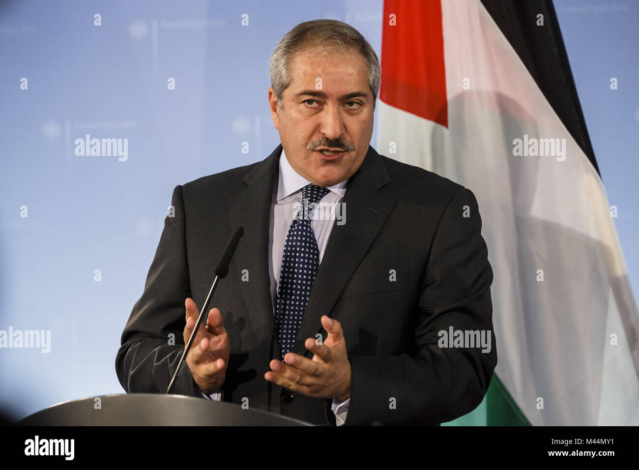Außenminister Steinmeier empfängt die jordanischen Kollegen Stockfoto