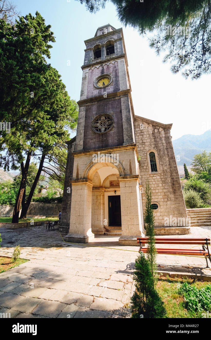 Kirche St. Peter und Paul in Risan in 1601 gebaut. , Boka Bucht, Montenegro Stockfoto