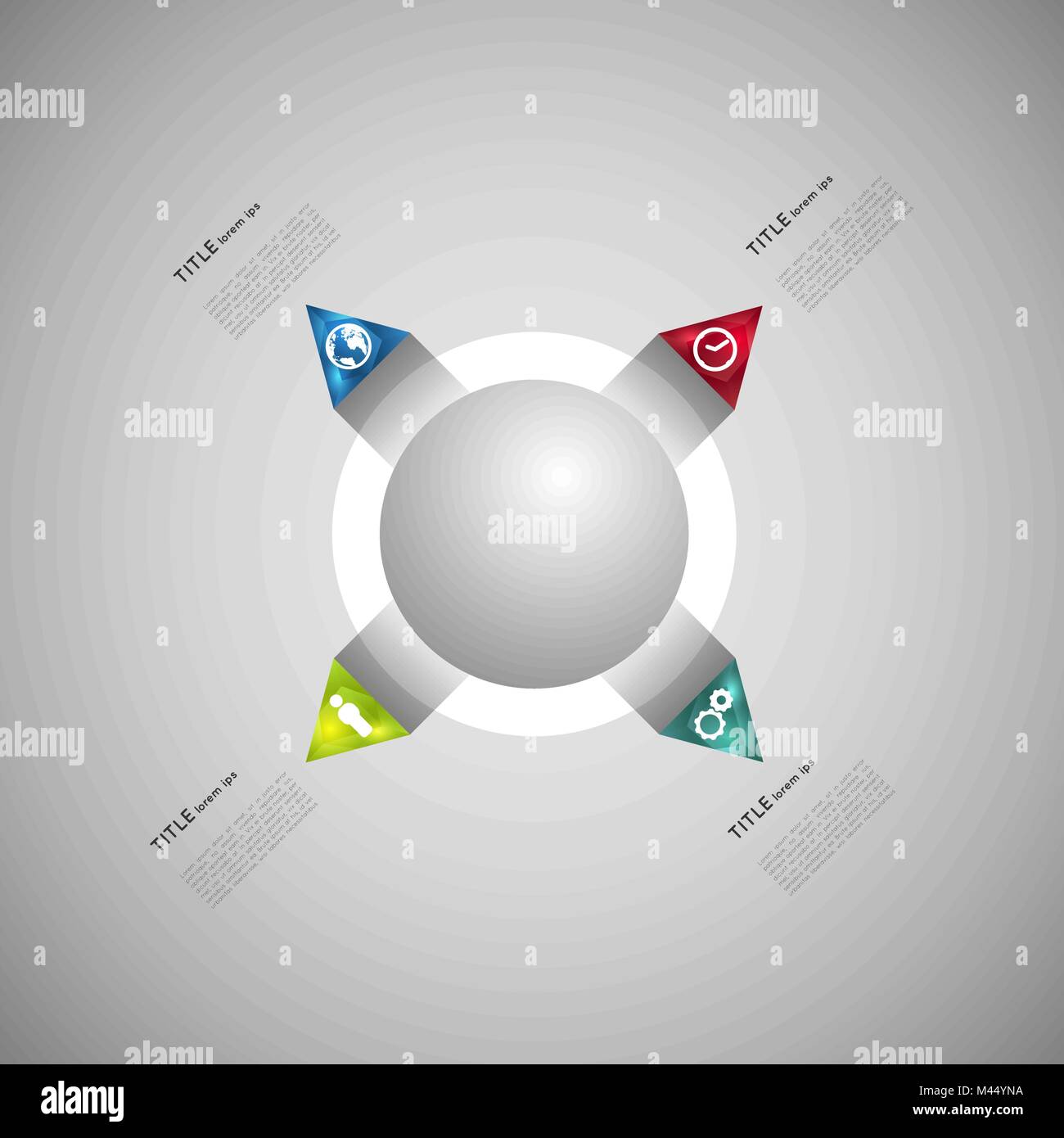 Infografik Vorlage mit Kristall Dreiecke und Symbole Stock-Vektorgrafik ...