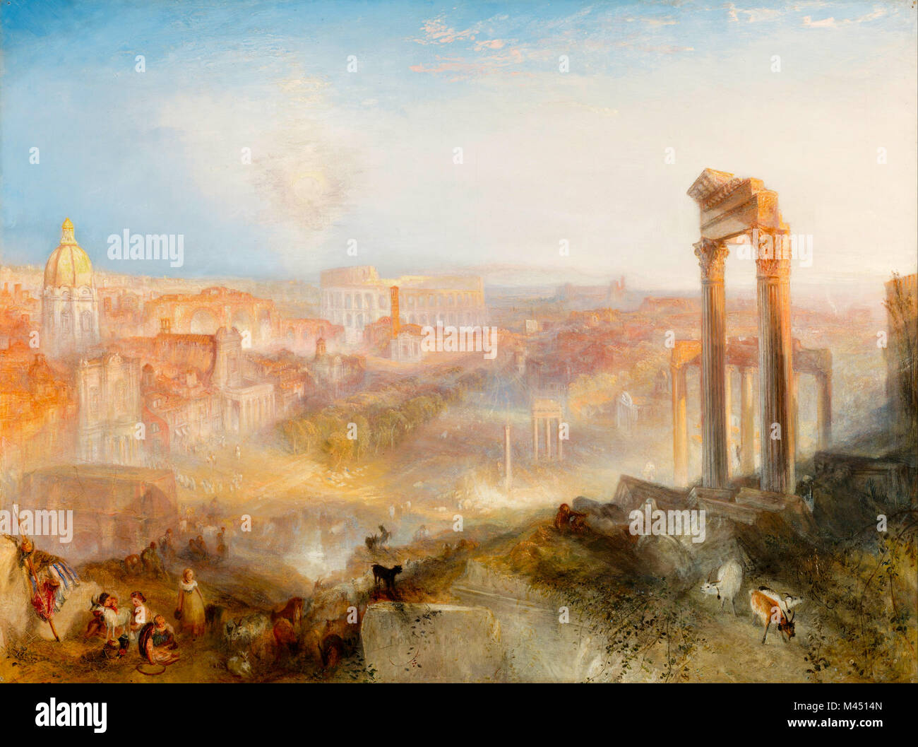 J. M. W. Turner, moderne Rom - Campo Vaccino Stockfoto