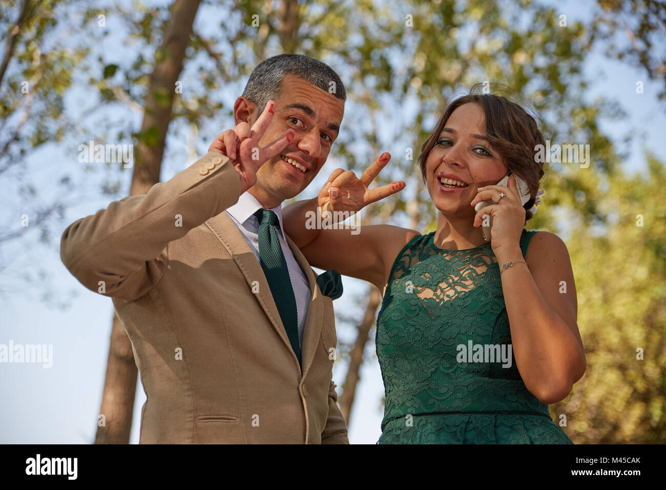 Liebe Wort mit den Fingern Stockfoto