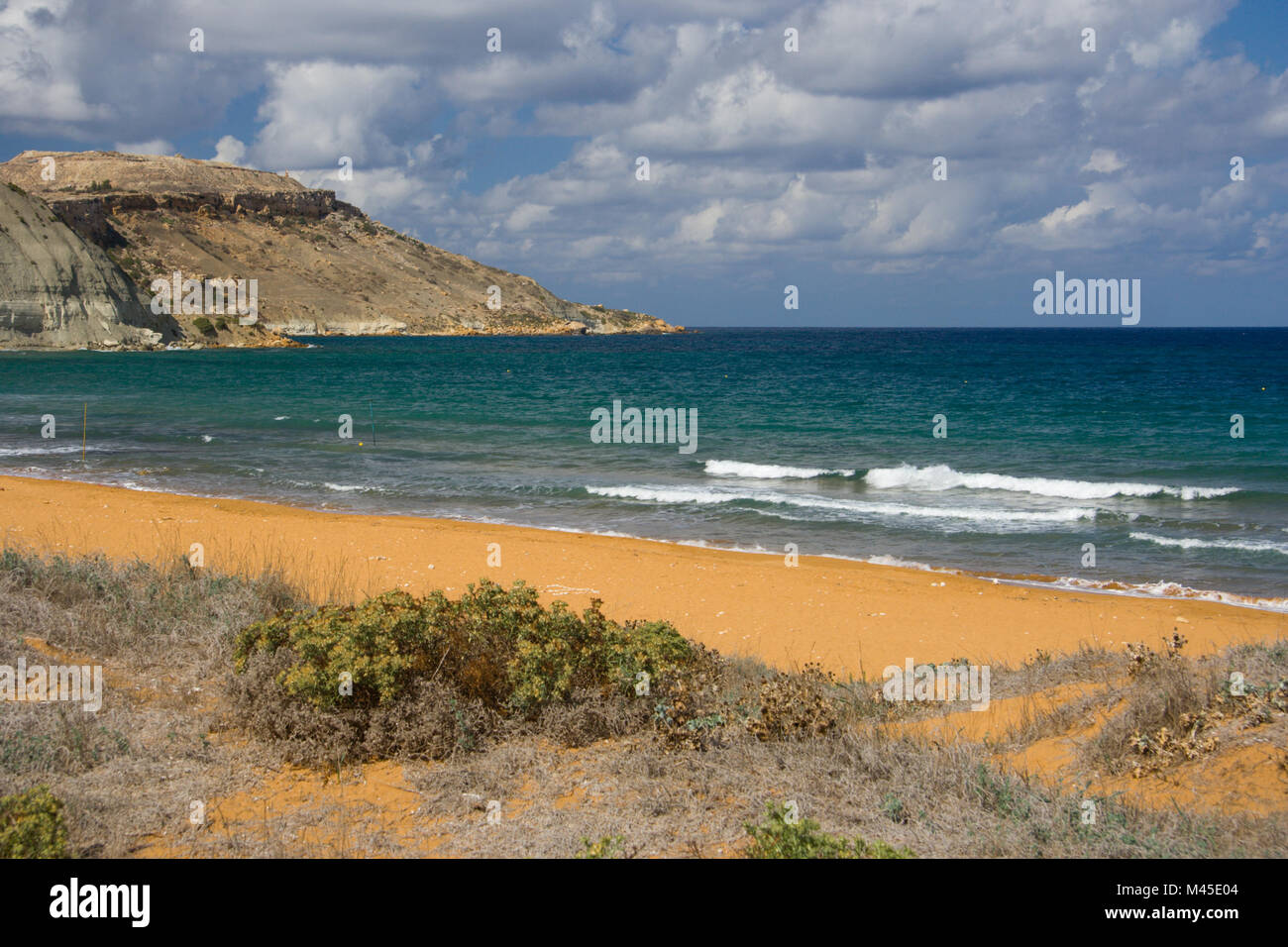 Ein schöner Strand auf Gozo, Malta. Stockfoto