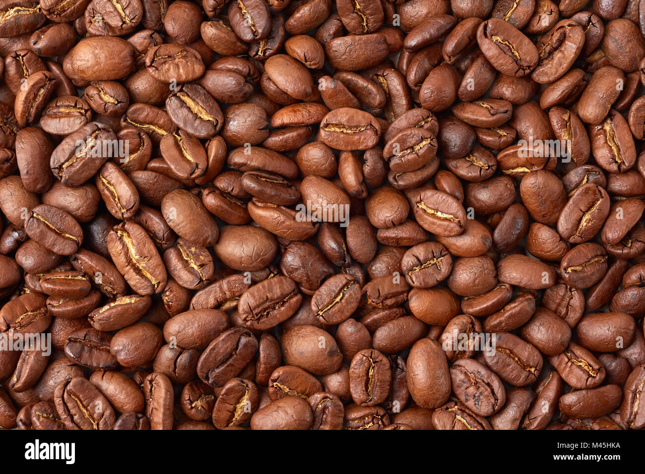 Kaffeebohnen-Hintergrund Stockfoto