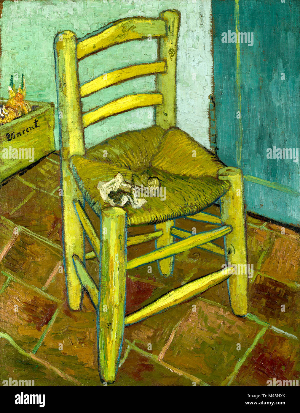 Van Gogh's Chair, 1888 von Van Gogh Stockfoto