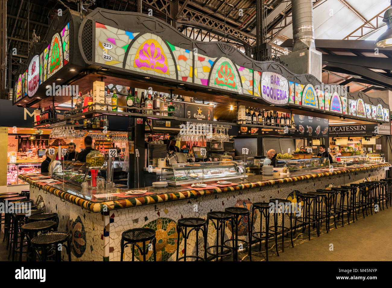 Tapas Bar, Boqueria Markt, Barcelona, Katalonien, Spanien