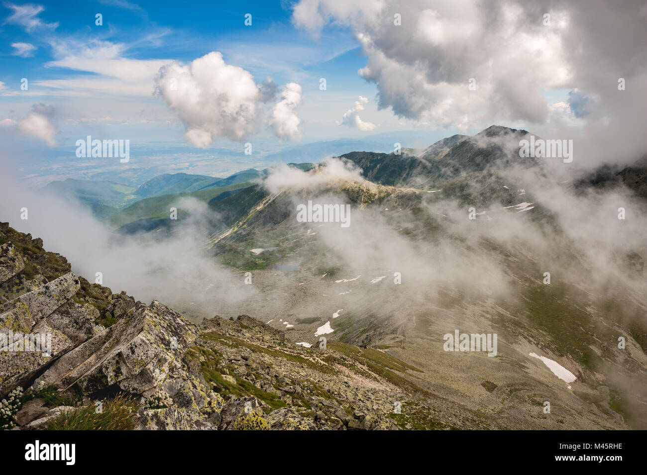 Hi-Res Panorama der Retezat-Gebirge, Deutschland, Europa Stockfoto