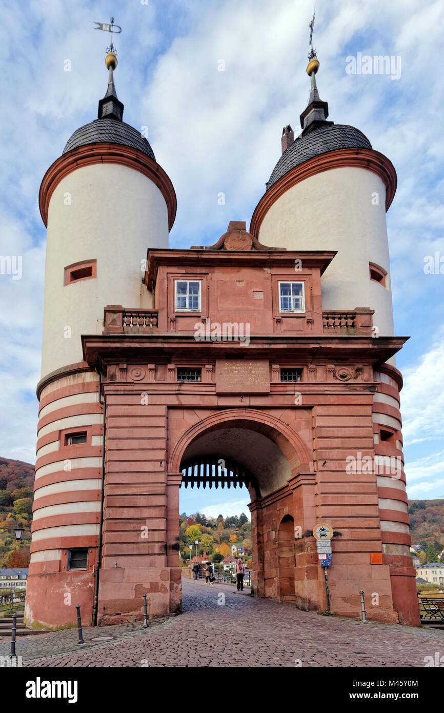 Alte Brücke Heidelberg Stockfoto