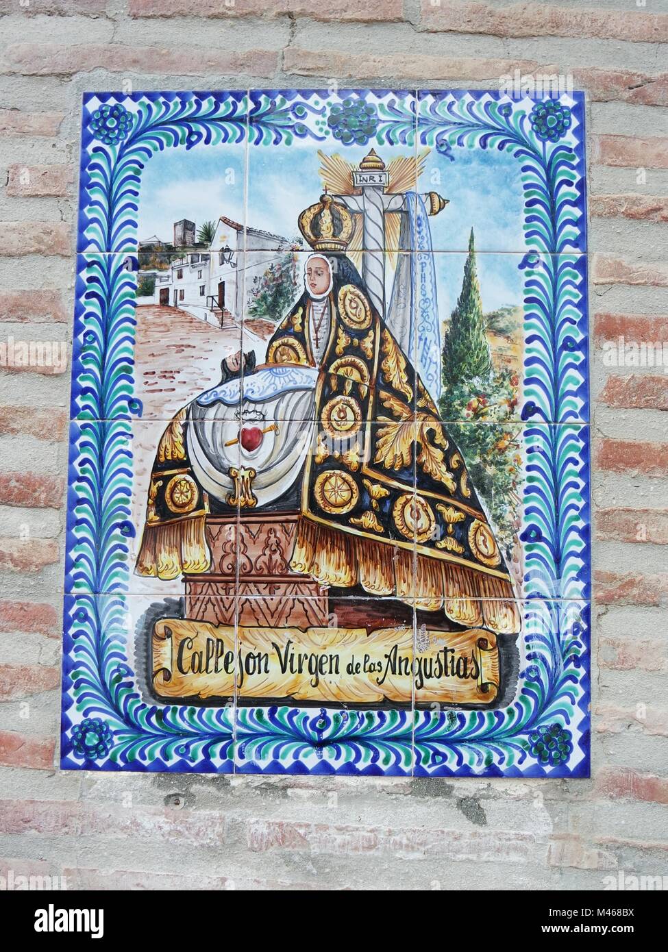 Mosaikwand, Andalusien Stockfoto