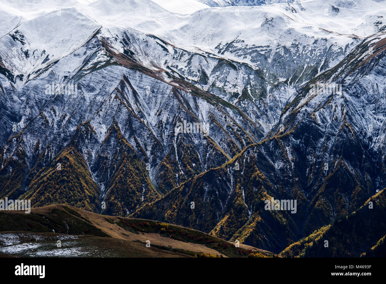 Die Ansicht von Mestia Georgien Land Stockfoto