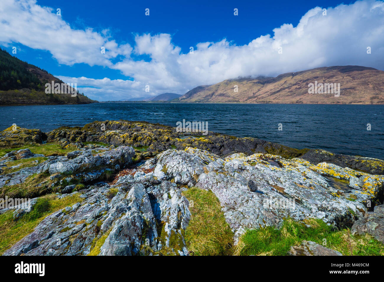 Blick auf Loch Linnhe, das ist der einzige See Loch entlang des Great Glen. Stockfoto