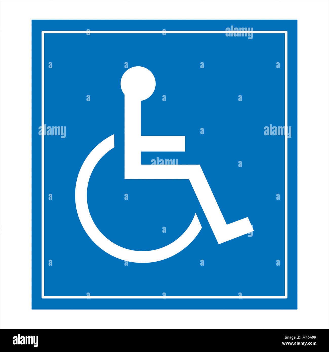 Handicap Rollstuhl Zeichen Stockfoto