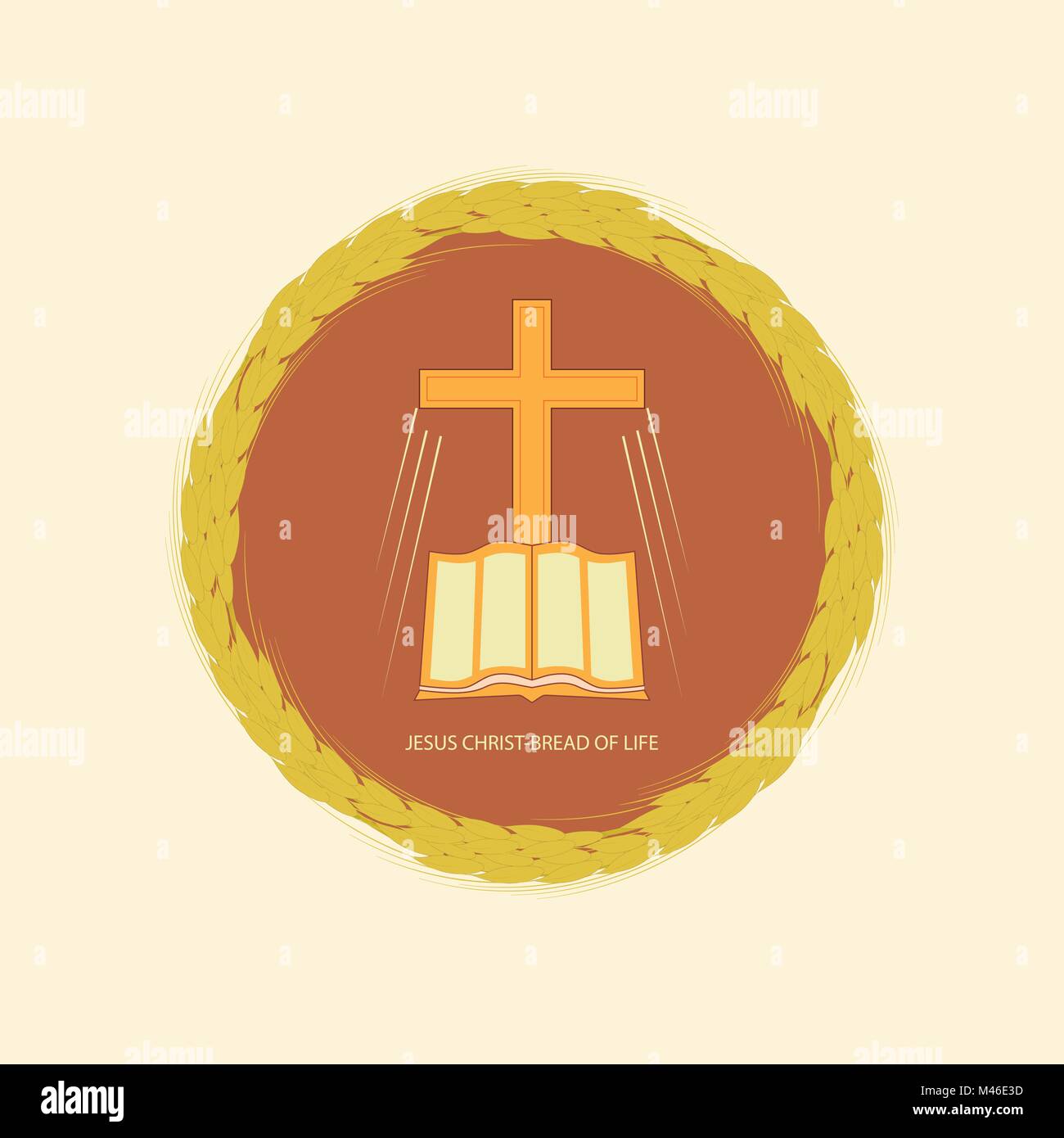 Jesus Christus ist das Brot des Lebens Stock Vektor