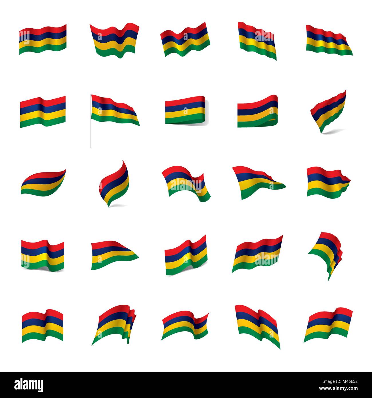 Mauritius Flagge, Vektor, Abbildung Stock Vektor