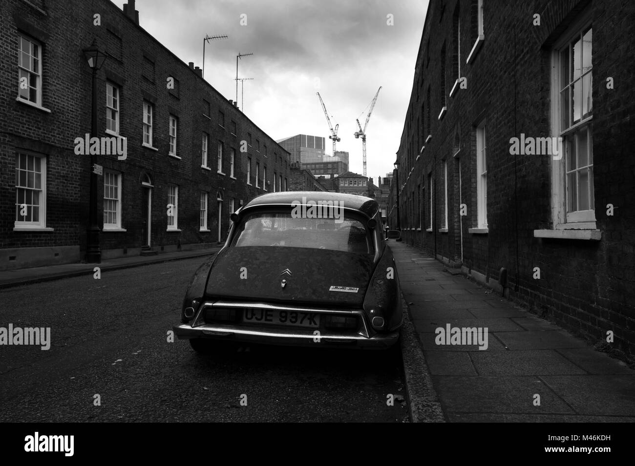 Citreon DS 2.1 Injection électronique Classic Car auf Whittlesey Straße, Waterloo, South East London, SE, England Vereinigtes Königreich geparkt Stockfoto