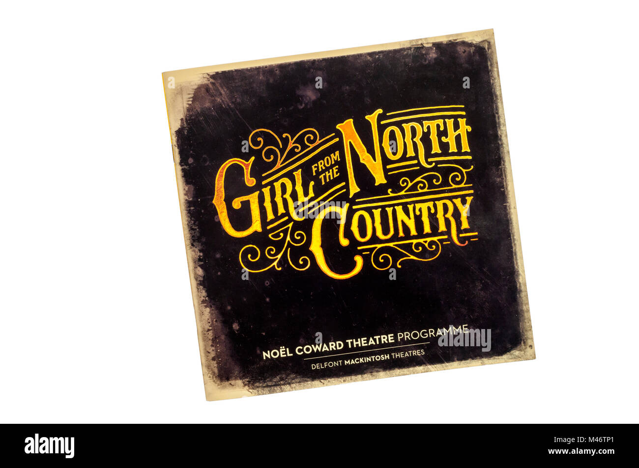 Programm für 2017 Produktion von Mädchen aus dem Norden Country mit der Musik von Bob Dylan auf dem West End Transfer zum Noel Coward Theatre. Stockfoto