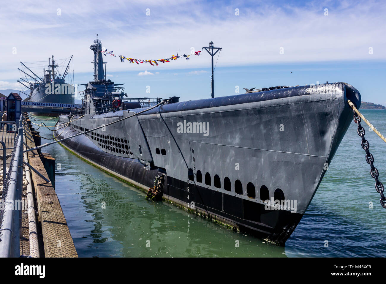 USS Pampanito in San Francisco Stockfoto