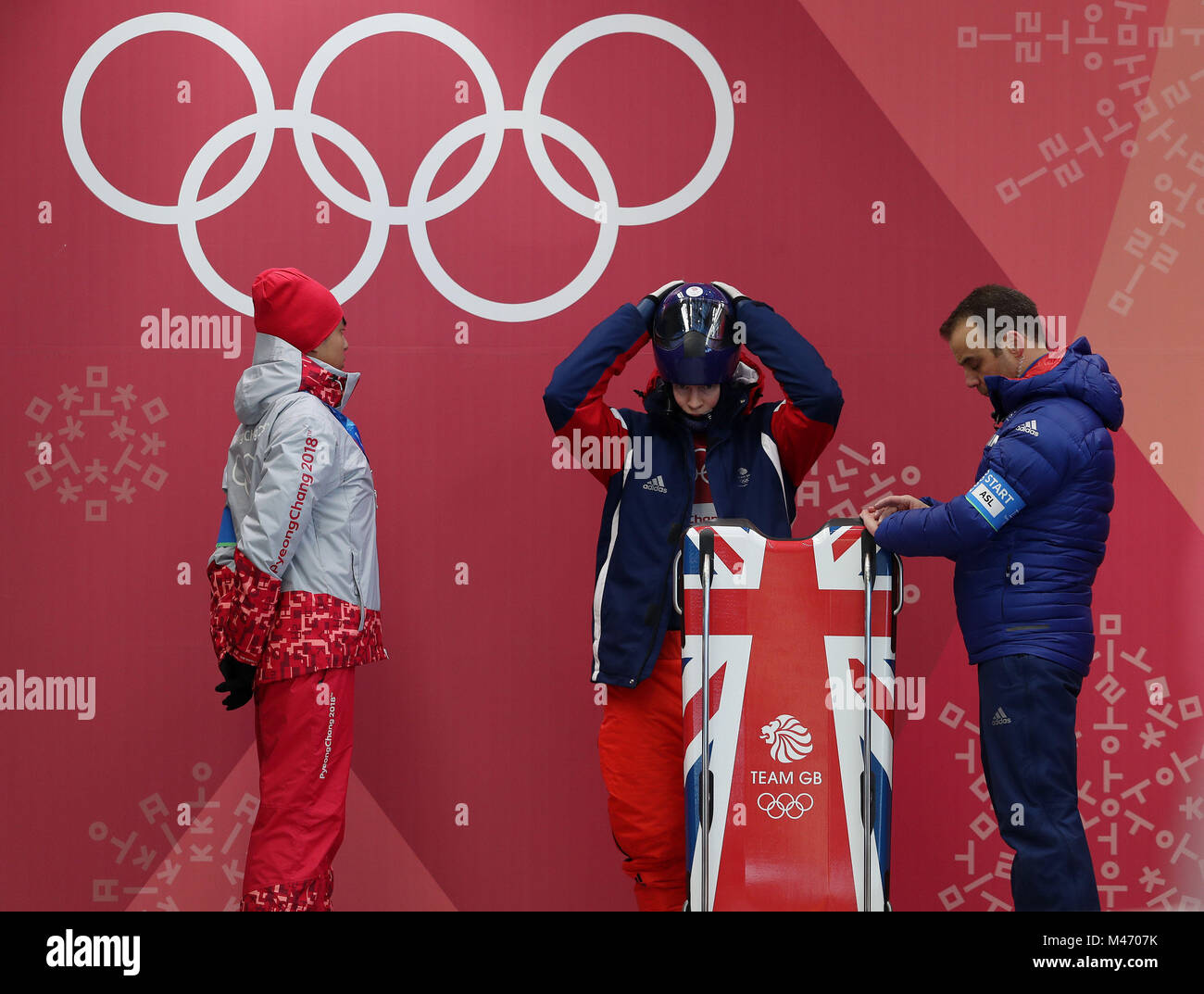 Großbritanniens Jerry Rice am Tag sechs der Olympischen Winterspiele 2018 PyeongChang in Südkorea. Stockfoto