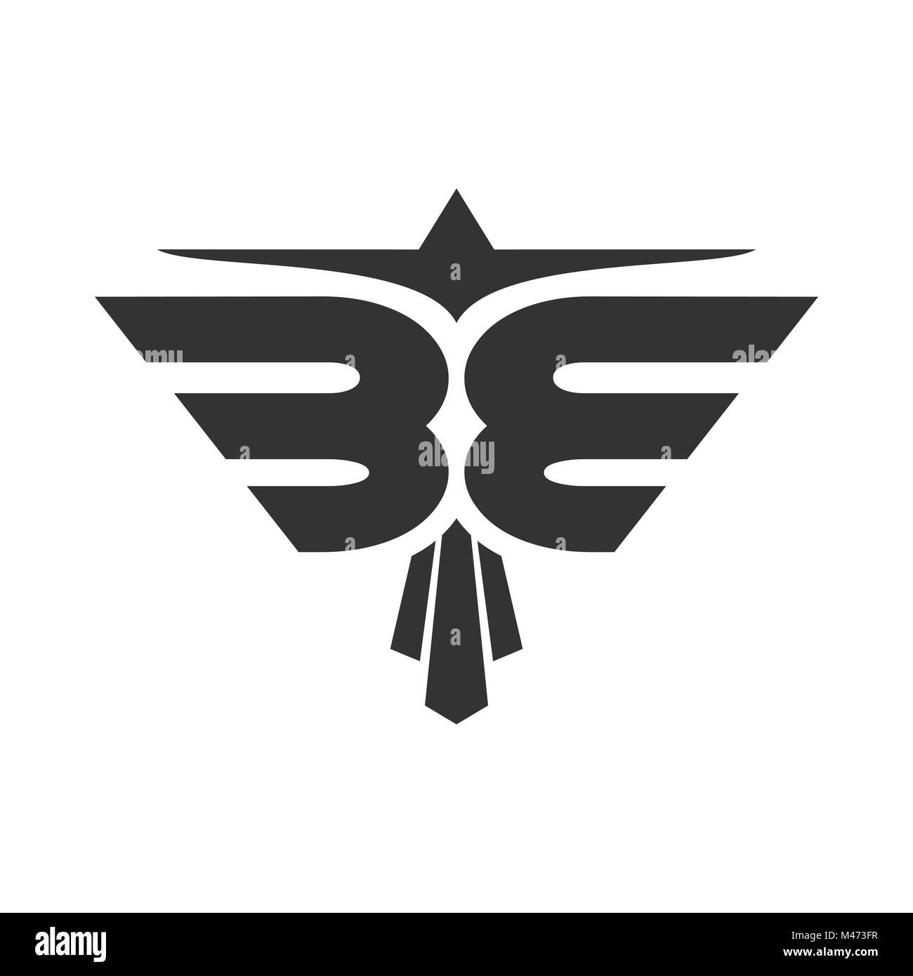 Abstrakte Adler sein Initialen Symbol Vektorgrafik Logo Design Stock Vektor