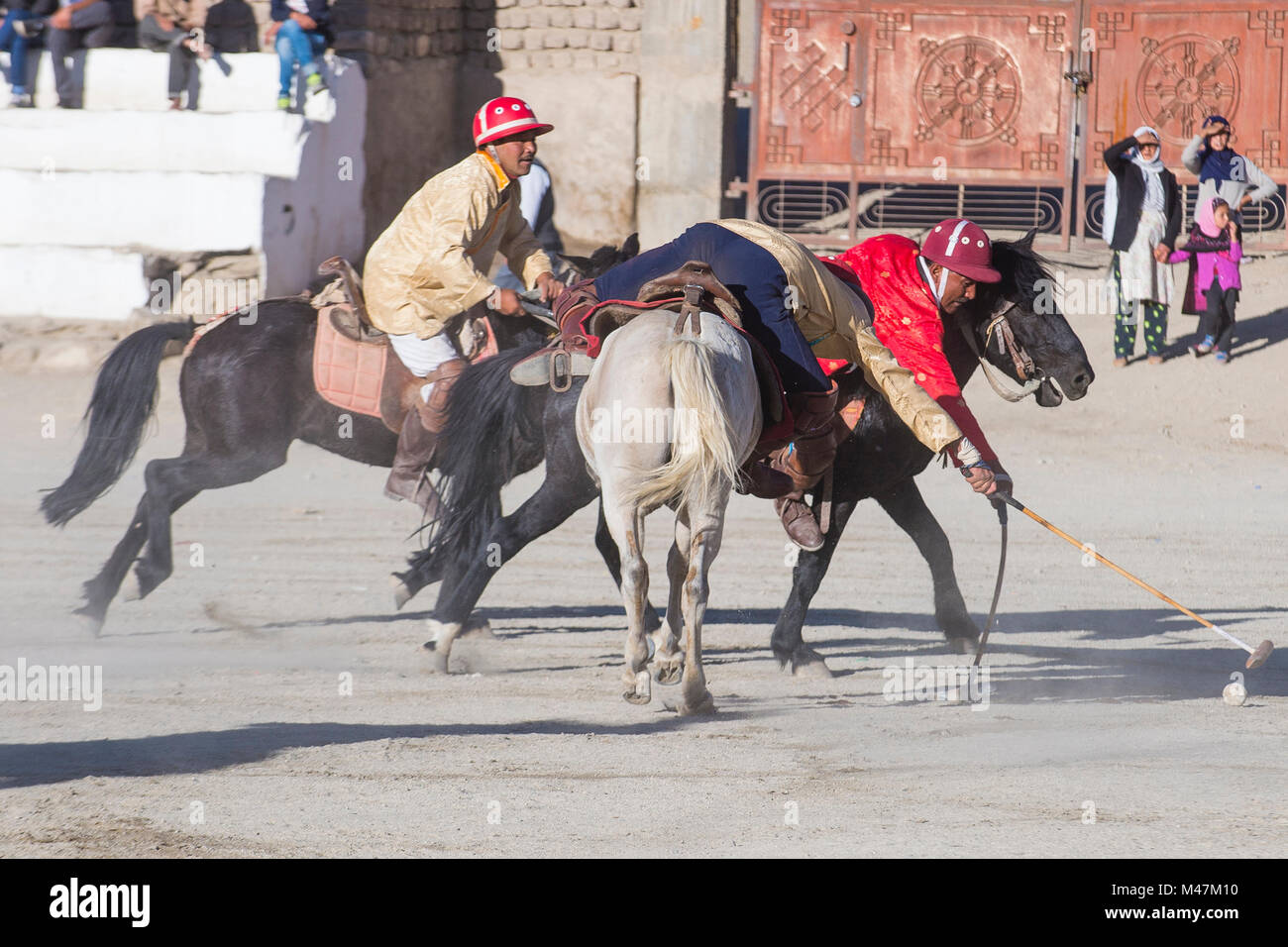 Polo viel während des Ladakh Festivals in Leh, Indien Stockfoto