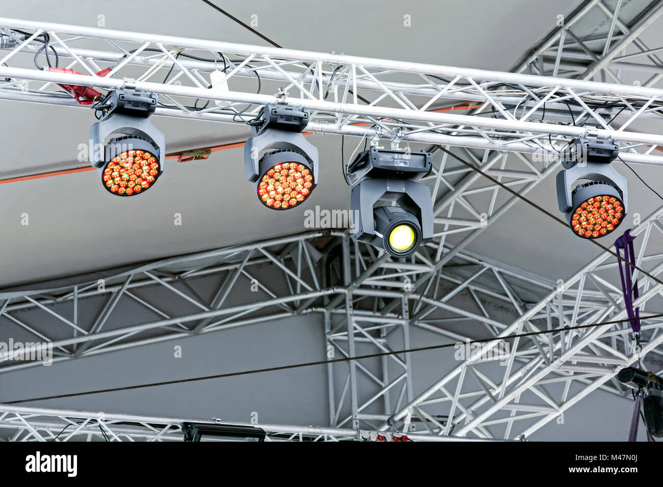 Konzert Bühne Beleuchtung detail Stockfoto