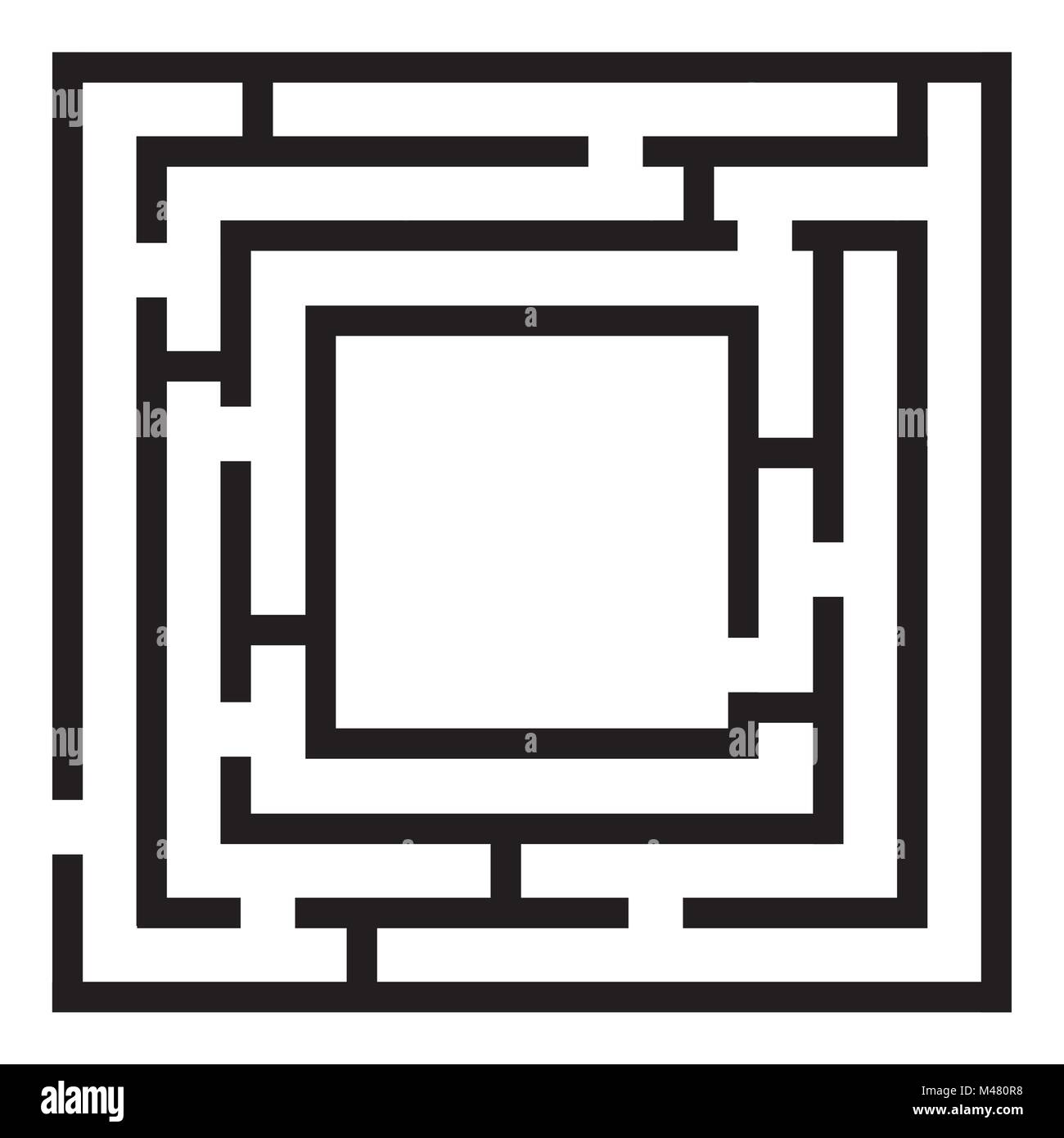 Labyrinth, Kinder Labyrinth Spiel auf Weiß isoliert. Vector Illustration Stock Vektor
