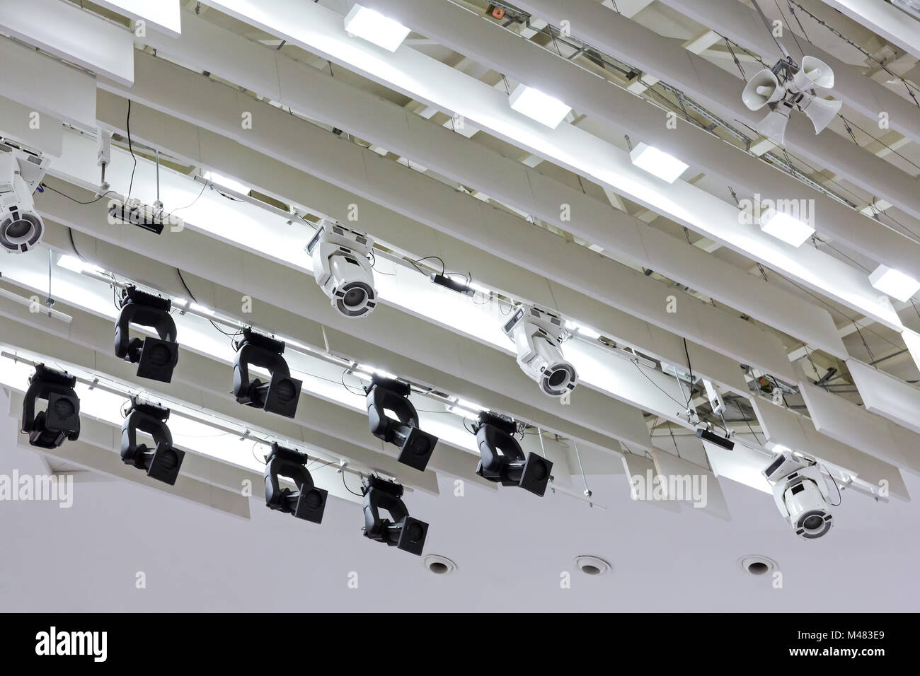 Bühnenscheinwerfer Ausrüstung Stockfoto