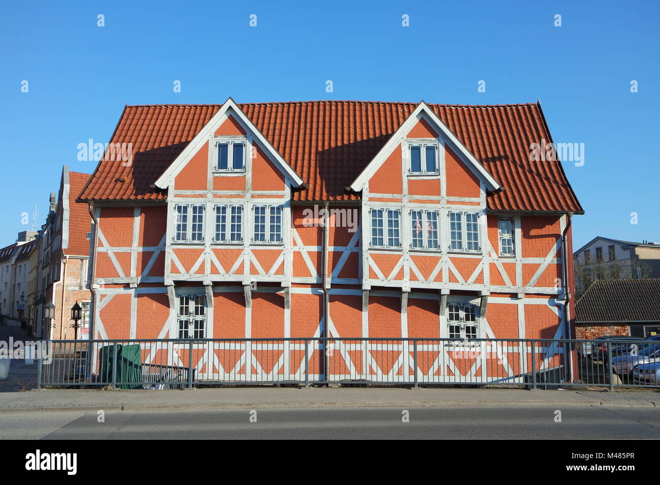 Gewölbe am alten Hafen in Wismar Stockfoto