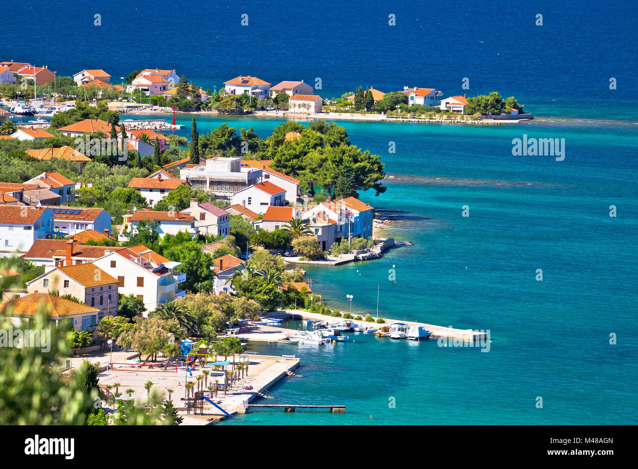 Insel Ugljan malerische Küste und Strand Stockfoto