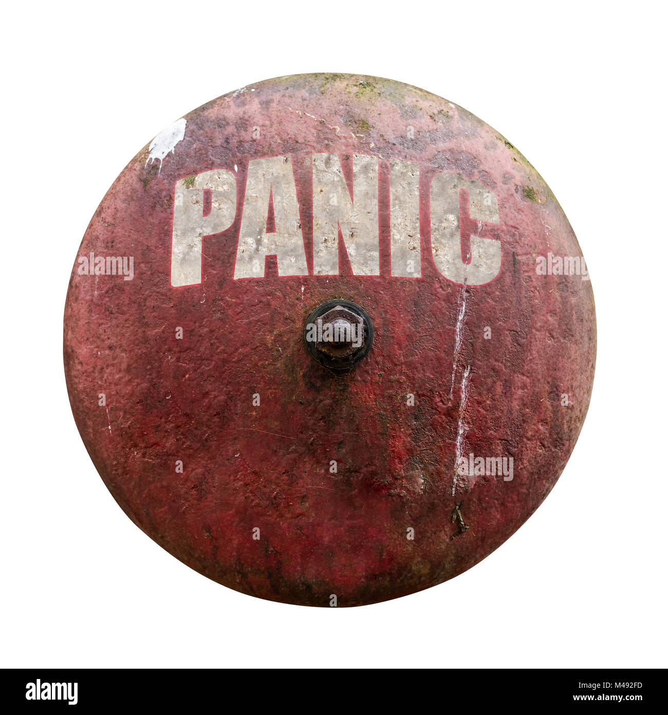 Grunge Panik Bell Stockfoto