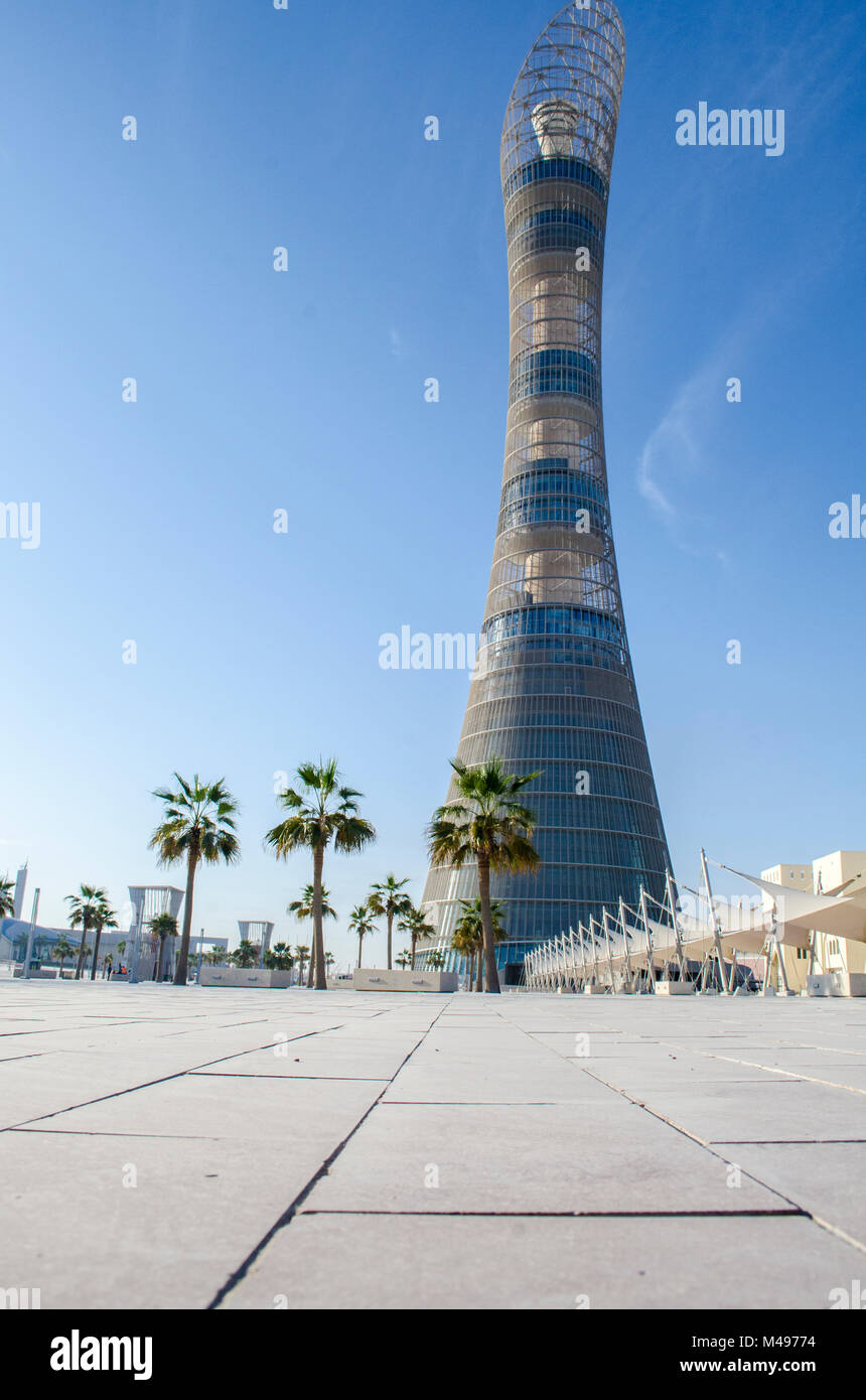 Aspire Zone, auch bekannt als Doha Sports City, ist ein 250 Hektar großer Sportkomplex im Al WAB-Viertel von Doha, Katar. Stockfoto