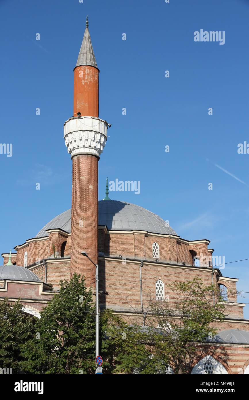 Sofia, Bulgarien - berühmte Banya Bashi Moschee. Osmanischer Architektur. Stockfoto