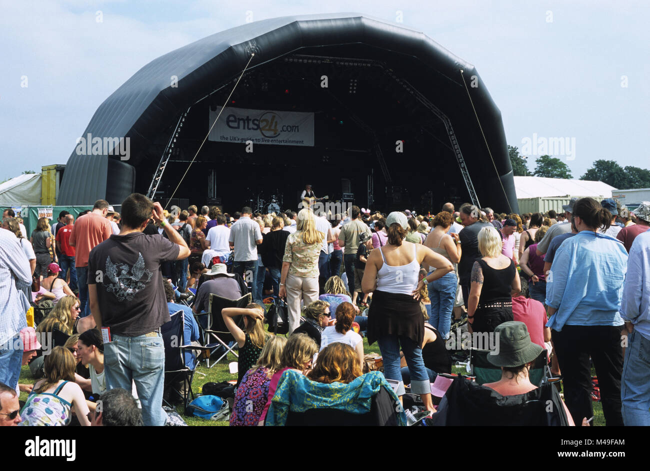 Eine Bühne der Guilfest Music Festival im Juli 2007. Guildford, Surrey, England. Stockfoto