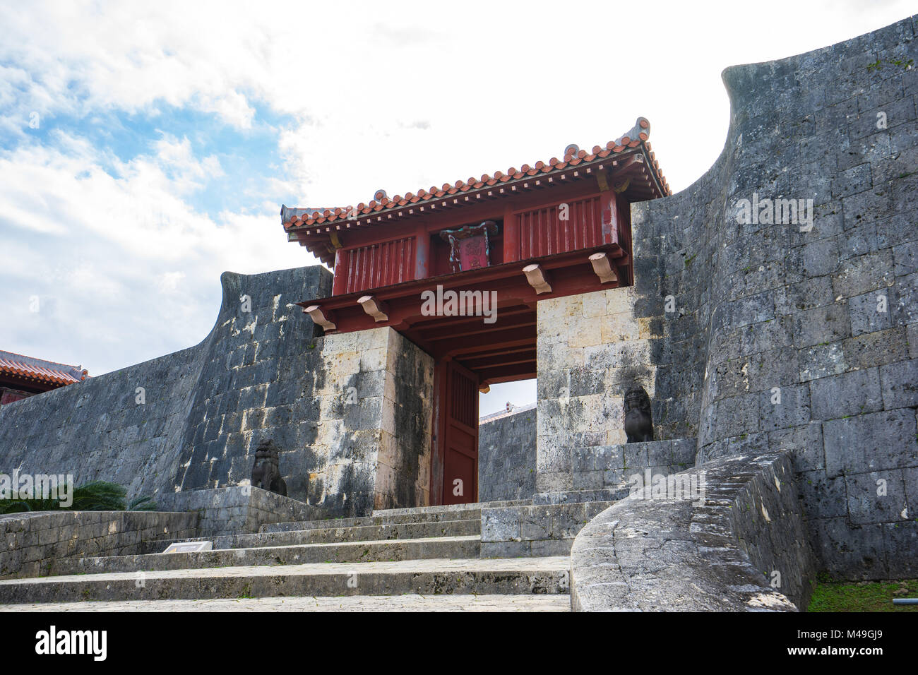 Shuri Castle Wahrzeichen von Naha, Okinawa, Japan. Stockfoto