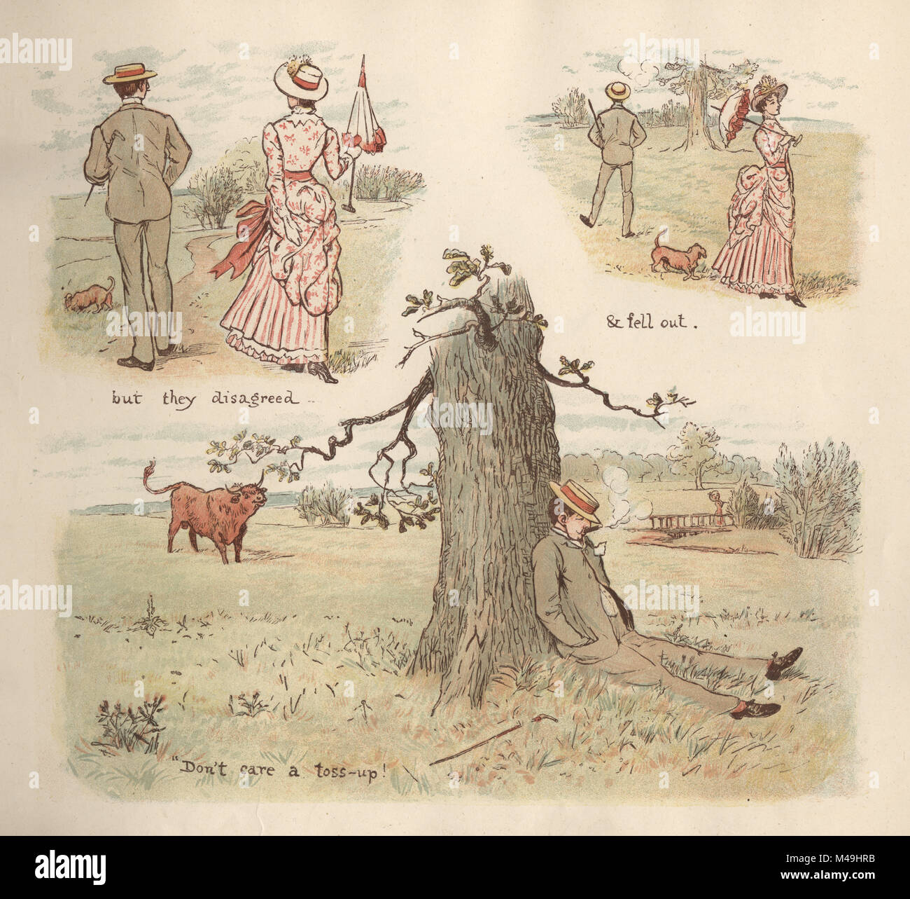 Ein Liebhaber Streit von Randolph Caldecott Stockfoto