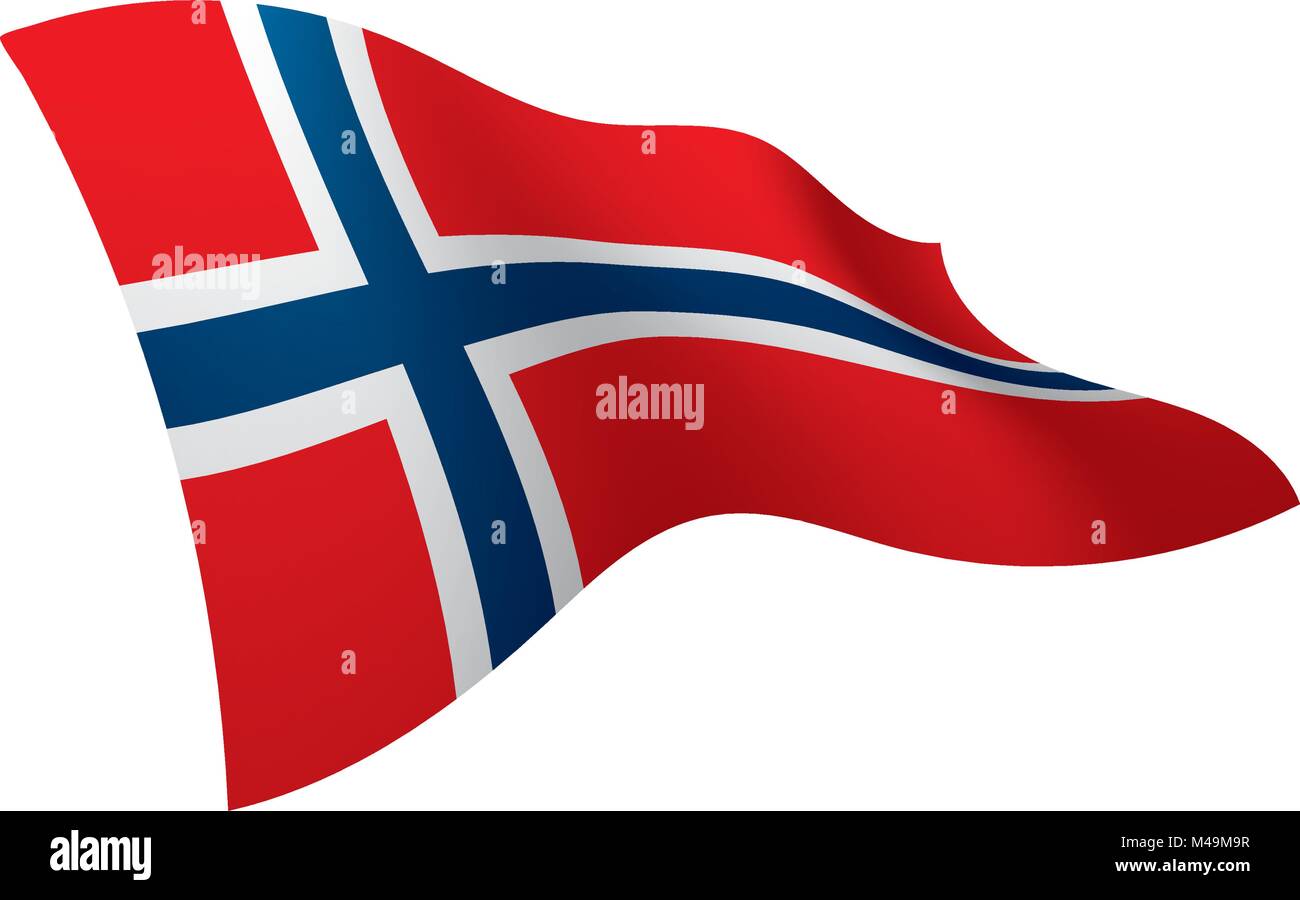 Norwegen Flagge, Vektor, Abbildung Stock Vektor