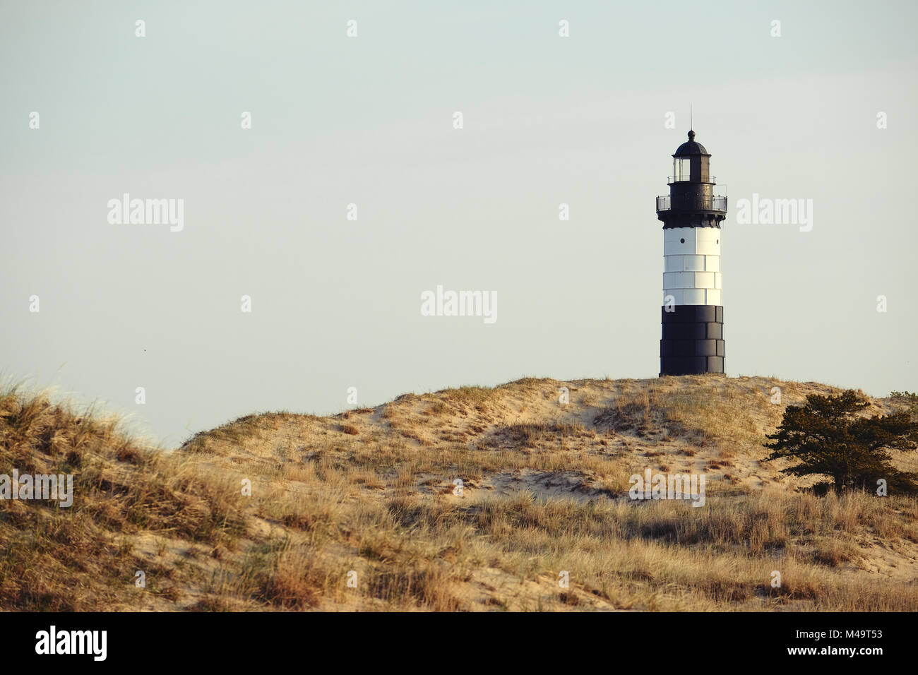 Big Sable Point Lighthouse in Dünen, erbaut im Jahre 1867 Stockfoto